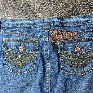 Embroidered old navy jean skirt 12